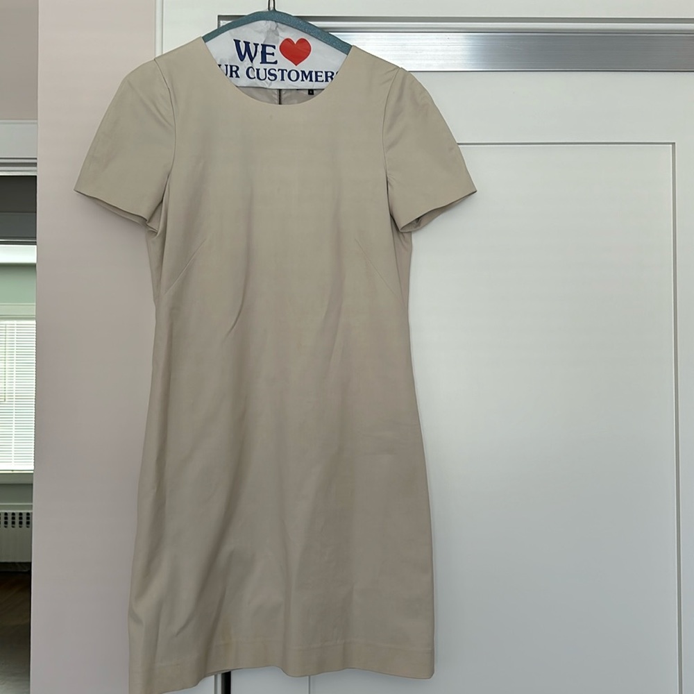 Theory Short Sleeve Stone Color Dress - Size 6